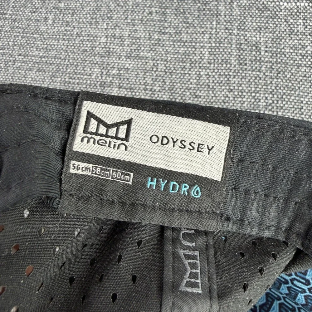 Melin Odyssey Stacked‎ Hydro Hat Mens OSM Black Water Resistant Snapback Cap